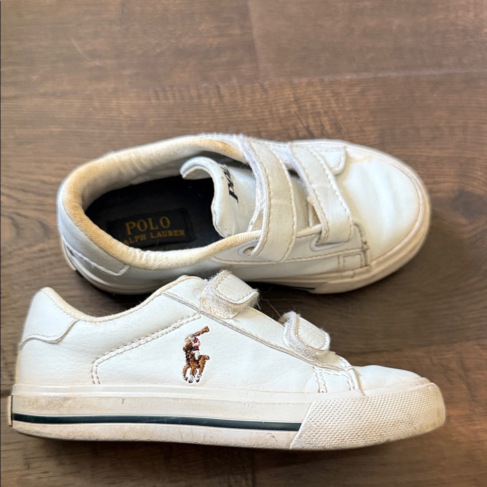 Polo by Ralph Lauren Kids White Velcro Sneakers